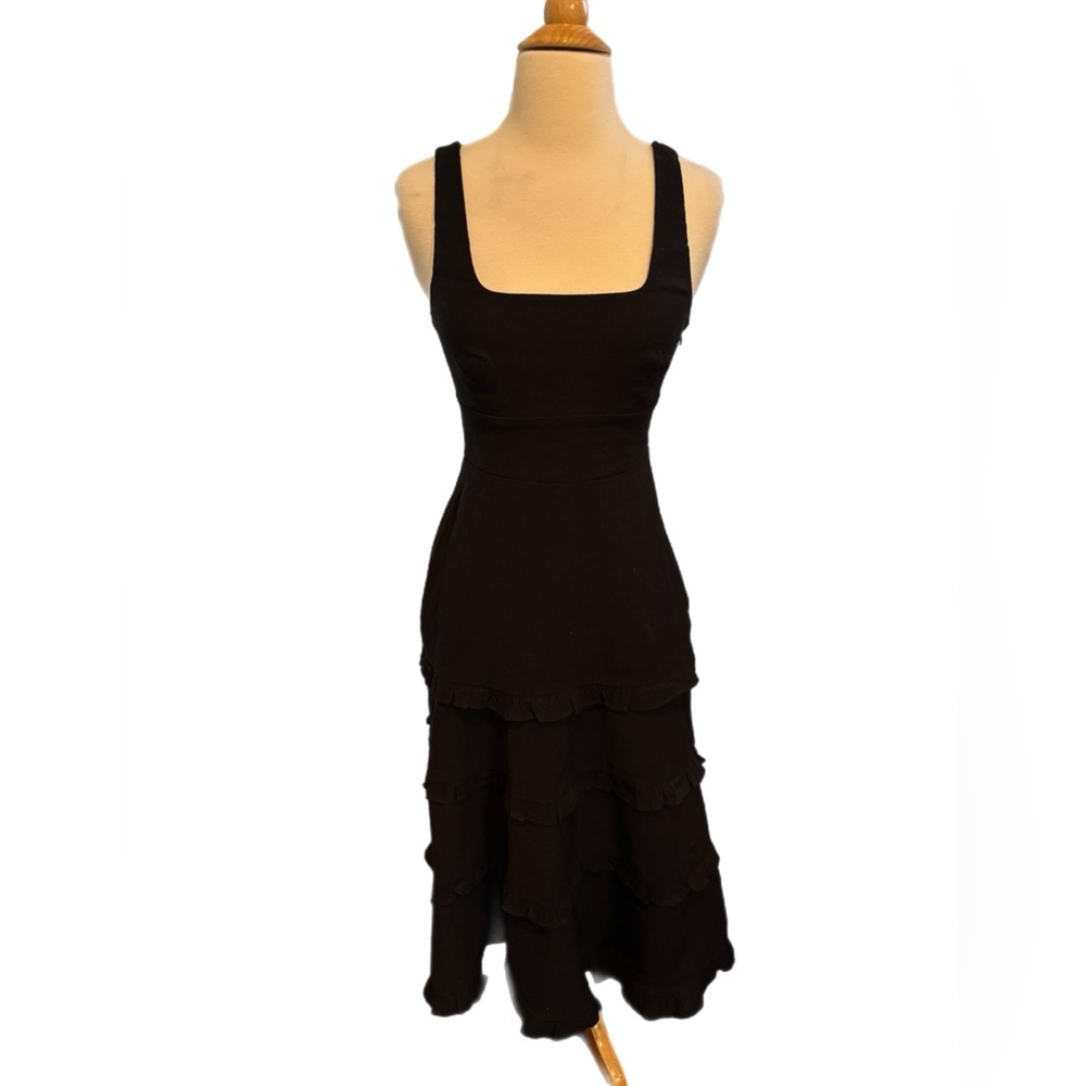 Anthropologie Black Tiered Maxi Dress‎